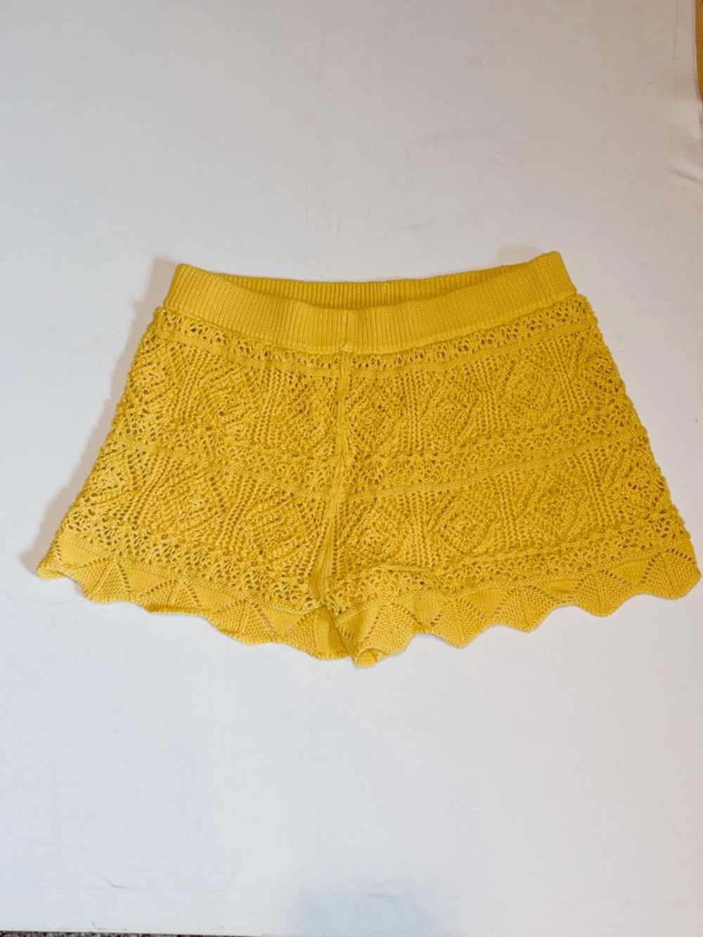 Yellow Crochet Knit Shorts A New Day